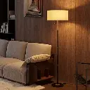 Lámpara de pie transicional de una luz de Ellis Collection en acabado bronce/oscuro, natural